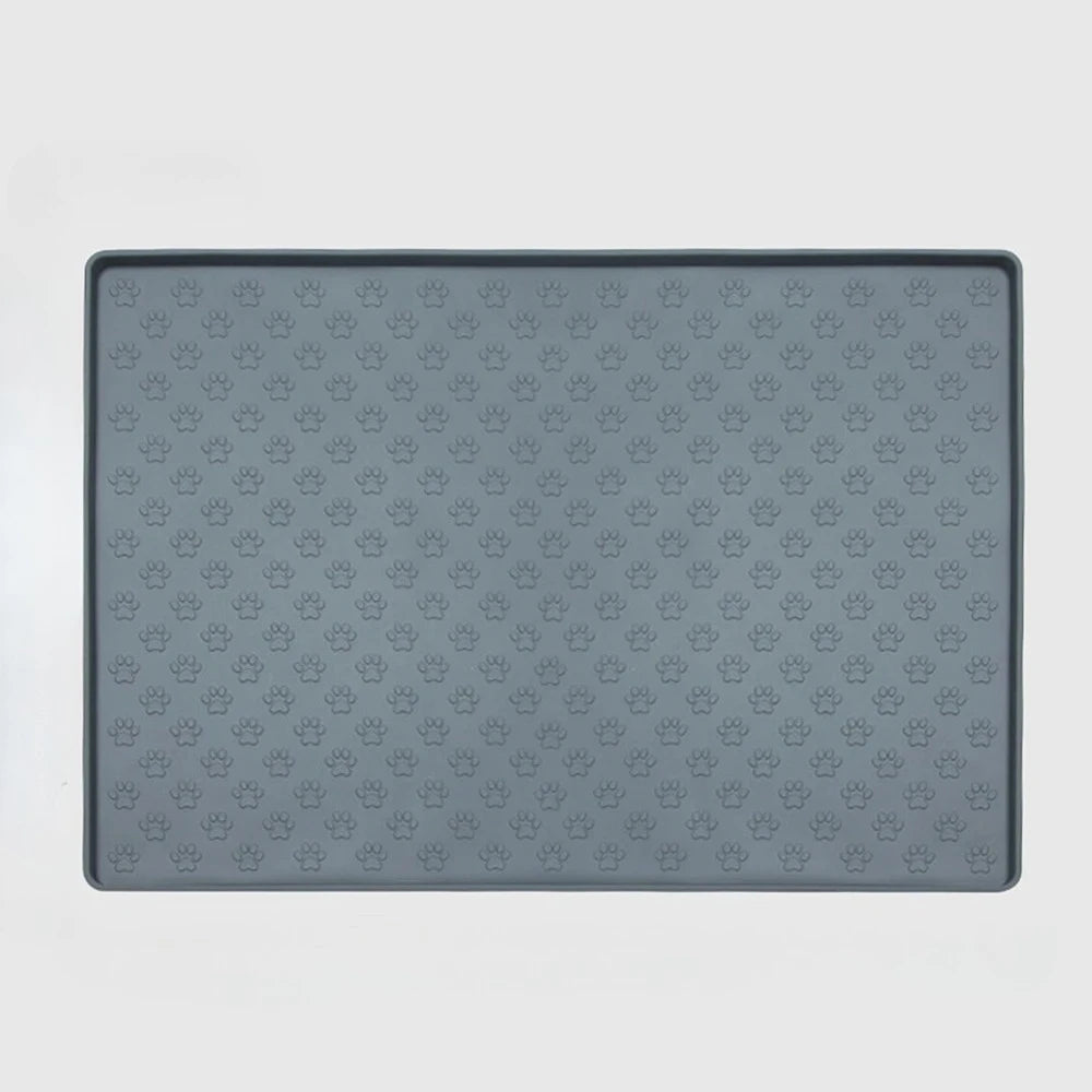 1PC Pet Silicone Eating Mat Paw Print Modeling Leak-Proof Spill-Proof Easy To Clean Cat And Dog Pet Mat.