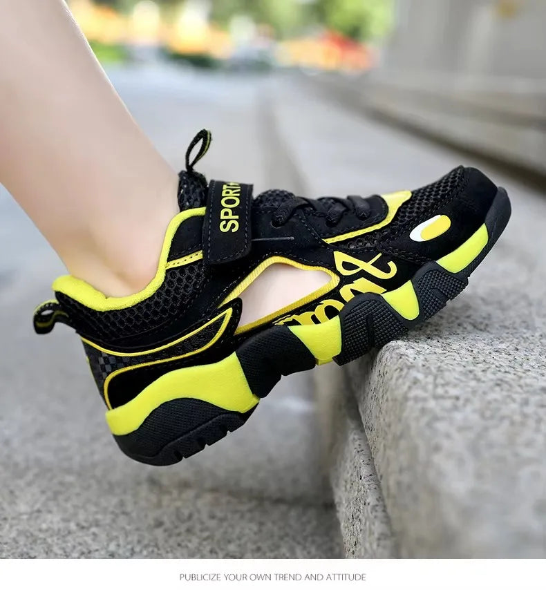 Kids Summer Shoes Kids Sandals Breathable Boys Sandals Soft Children's Shoes Outdoor Protecting Toes Beach Sandal Water Shoes