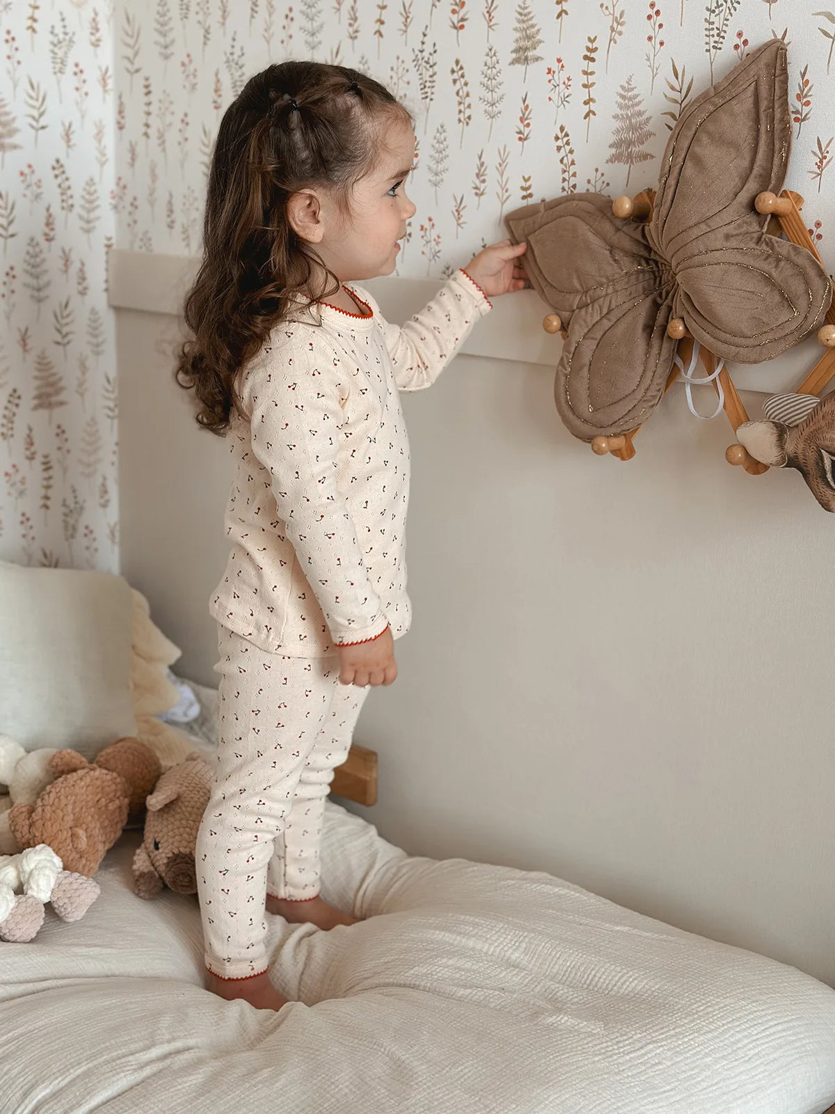 1-6T Toddler Kid Baby Girl Clothes Set Summer 100% Cotton Long Sleeve T Shirt Top Pant Suit Homewear Stretch 2pcs Pajamas Set