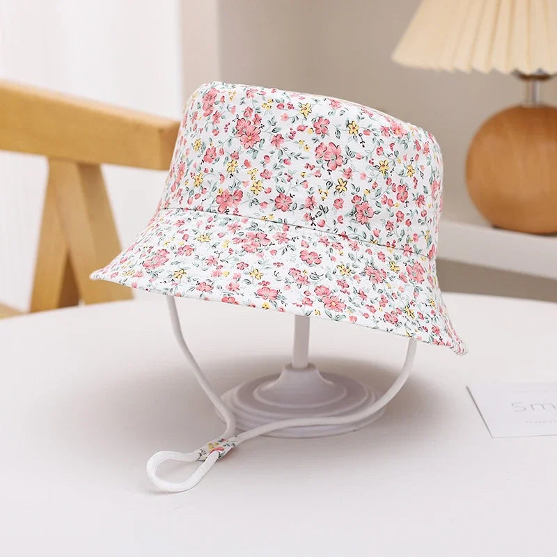 New Panama Summer Baby Sun Hat for Girls and Boys Beach Sun Cap Outdoor Children Bucket Hat Cartoon Autumn Kids Fisherman's Cap