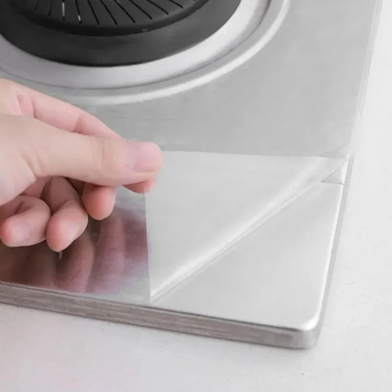 Oil Proof Wall Stickers Plastic Transparent Waterproof Heat-resistant Self Adhesive Film Wall Paper for Kitchen Home Decoration
