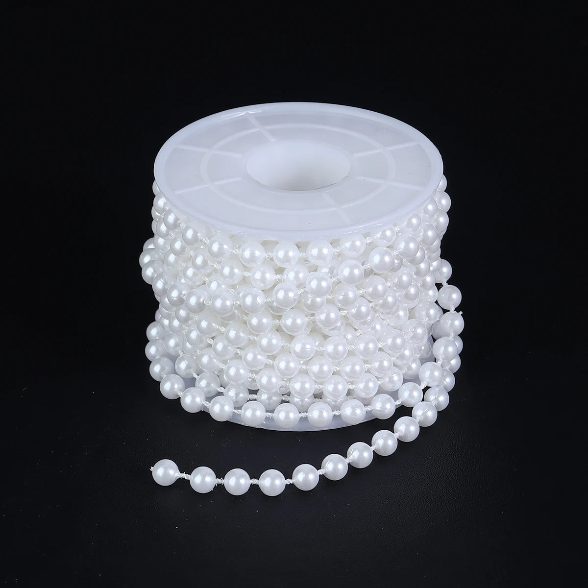 5yards/roll Imitation Pearl Chain White 3-12mm Round Beads Chain for Home Wedding Clothing Decoration Jewelry Making Accessories