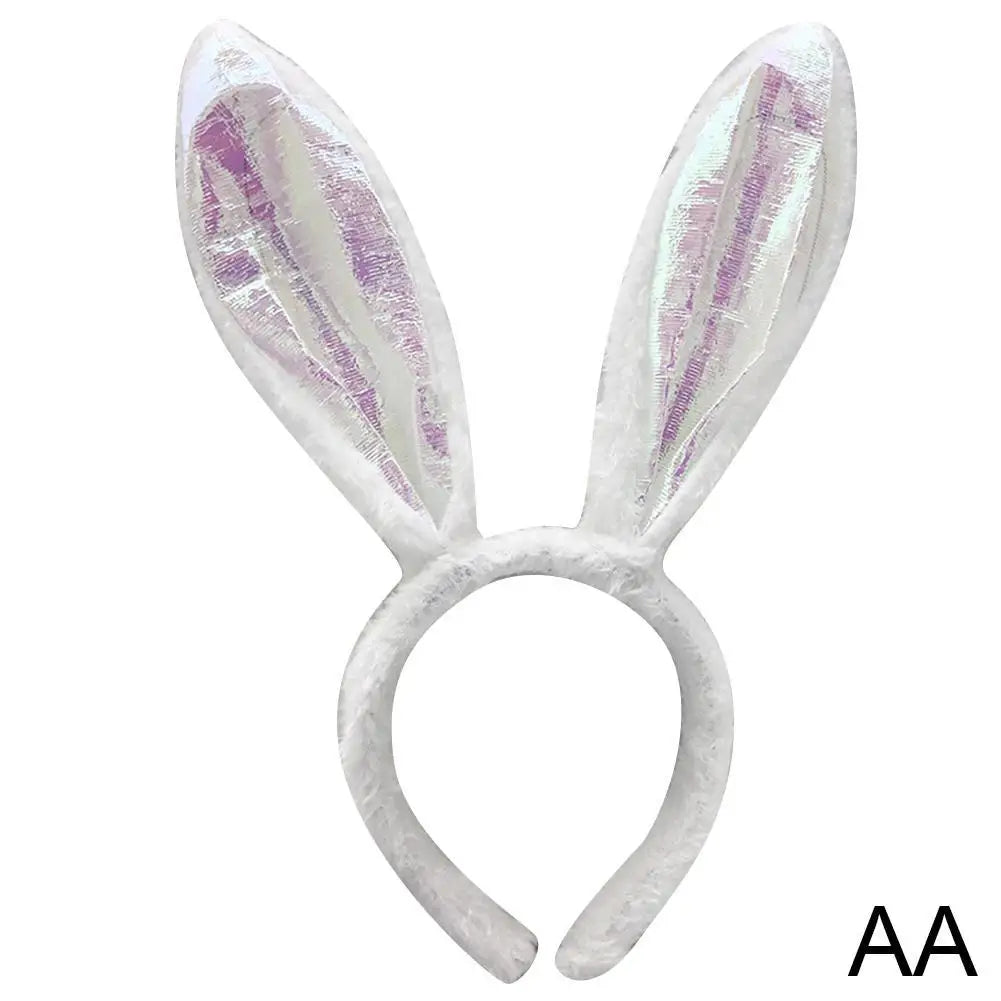Cute Easter Bunny Ears Headband Women's Plush Lugs Hare Ears Hairband Girl Rabbit Ears Headwear Cosplay Costume Hair Accessories