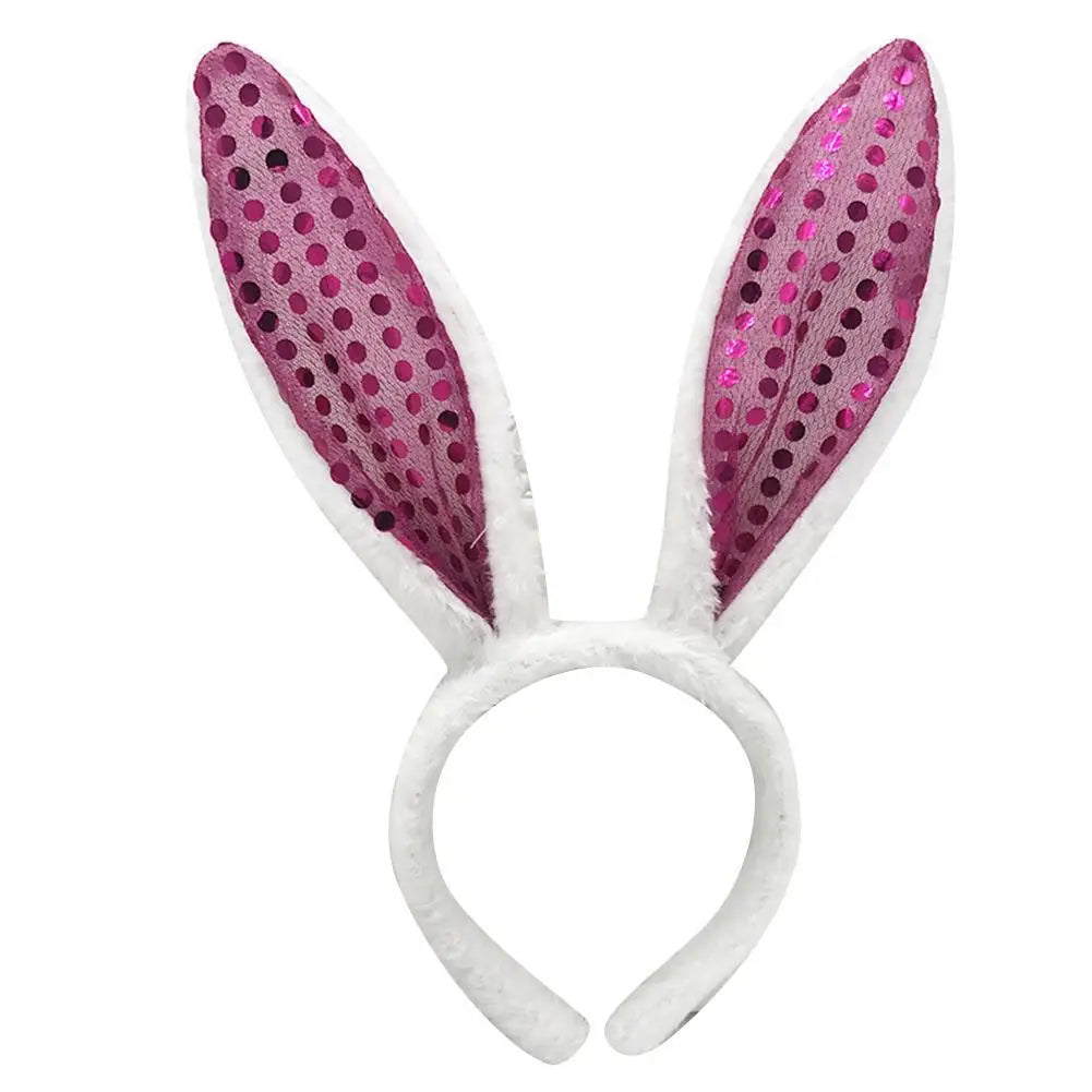 Cute Easter Bunny Ears Headband Women's Plush Lugs Hare Ears Hairband Girl Rabbit Ears Headwear Cosplay Costume Hair Accessories