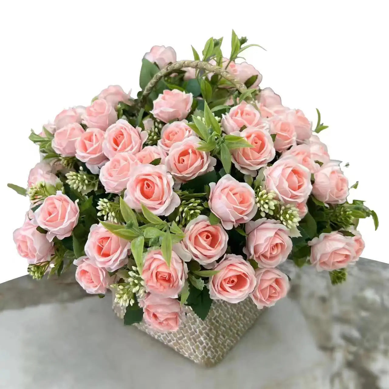 10 Heads Rose Bouquet Artificial Flowers Western Rose Wedding Decoration 6 Colors Peonies Fake Flowers Artificial Flowers