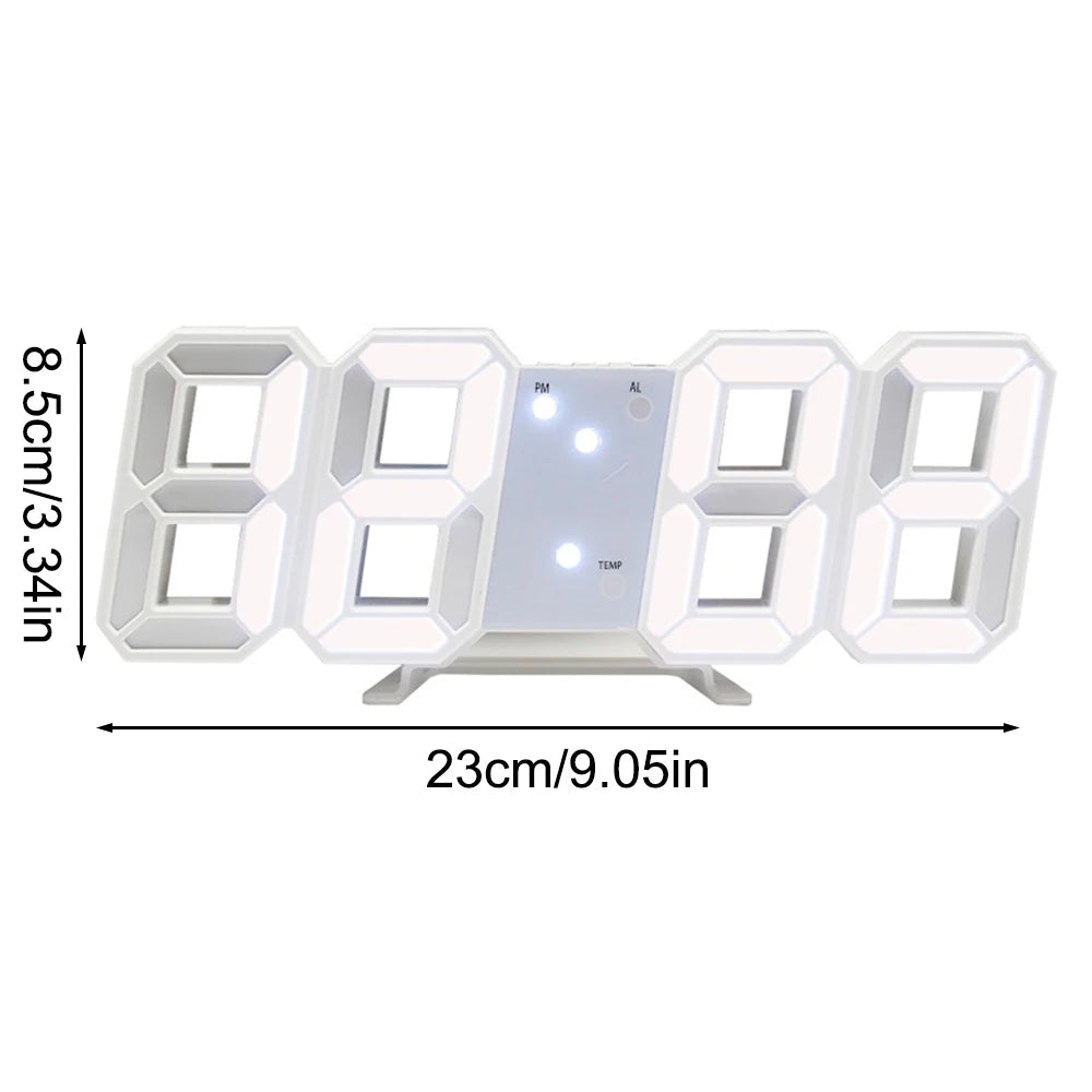 1PC 3d Digital Clock Creative Gift Multi-Functional Electronic Clock For Students With Large Screen Wall Mounted Clock