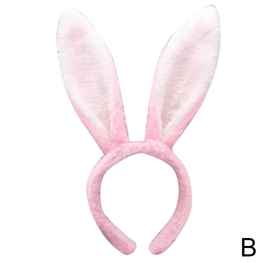 Cute Easter Bunny Ears Headband Women's Plush Lugs Hare Ears Hairband Girl Rabbit Ears Headwear Cosplay Costume Hair Accessories