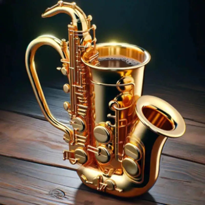 Creative Musical Instrument Coffee Cup Funny Guitar Pattern Mug Summer And Winter Drink Cup Music Lovers Holiday Gifts