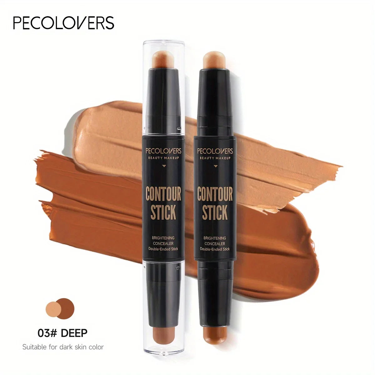 Doppelkopf-Highlight-Stift, Gesichts-Make-up, flüssiges, wasserdichtes Contouring-Foundation, Kontur-Make-up, Concealer-Stick, Bleistift, Kosmetik