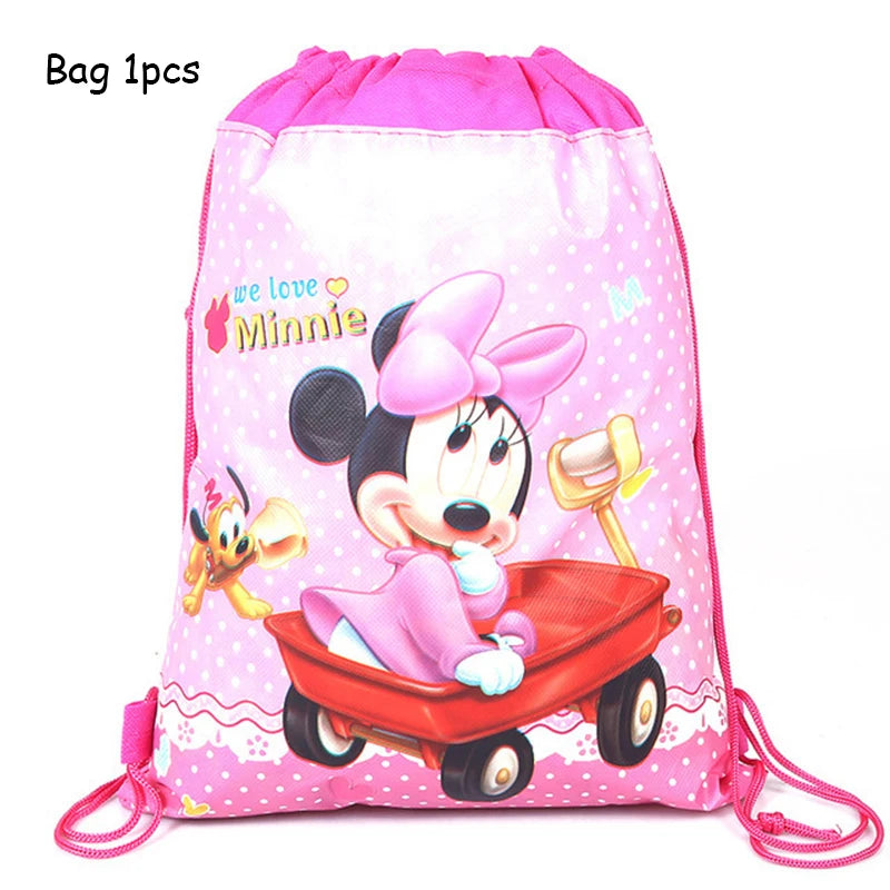 Minnie Mouse Birthday Party Decorate Girls Disposable Tableware Balloon Cups Plates Tablecloth Balloon Baby Shower Party Supply