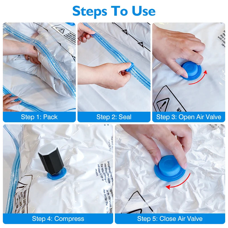 1-15pc Universal Vacuum Storage Bag with Cordless Electric Pump,Rechargeable Wireless Pump for Bags,Space Saver Travel Organizer