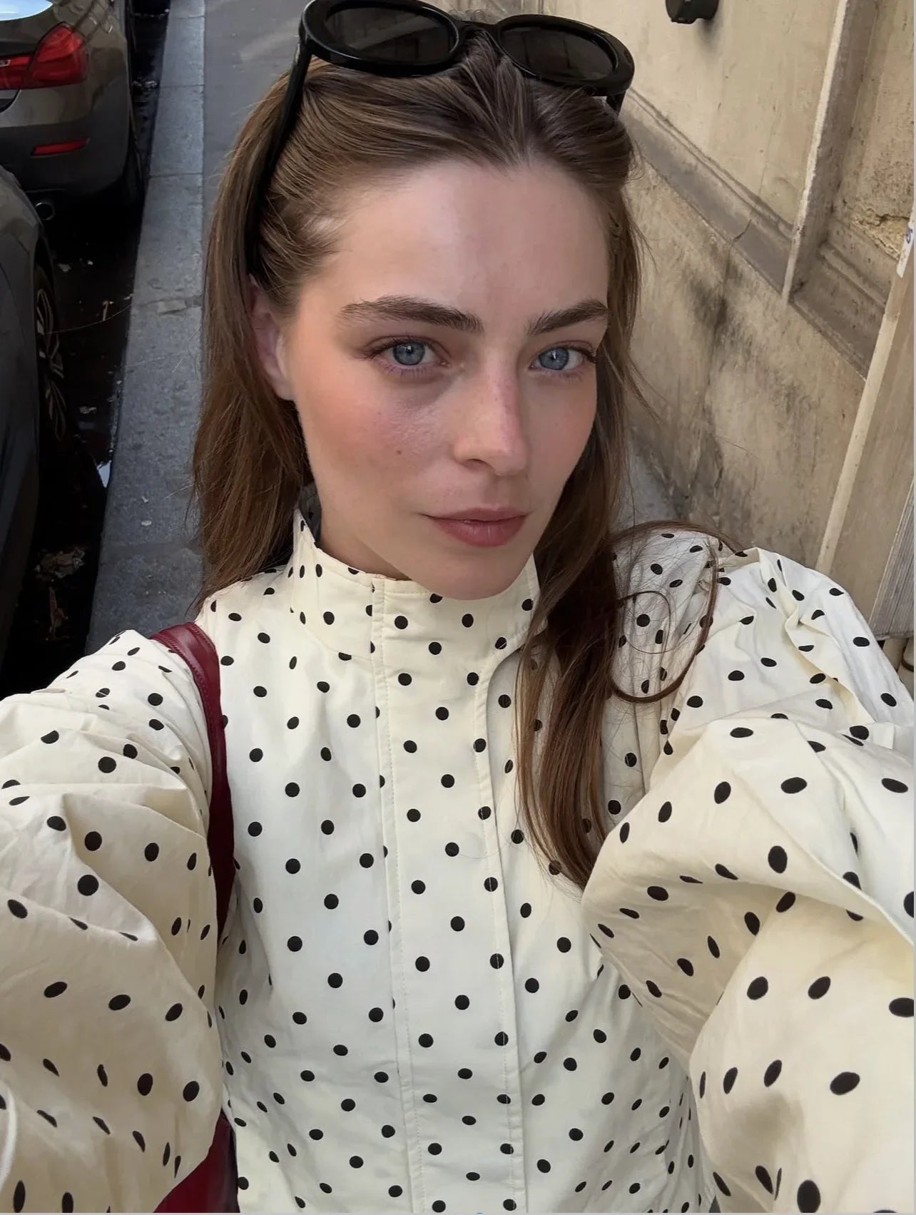 Tuularose Zipper Full Sleeve Short Polka Dot Printing Thin Jackets Women Casual Stand Neck Slim Coat Lady New Highstreet Outwear