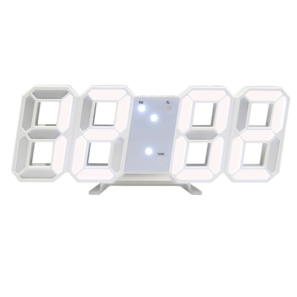 1PC 3d Digital Clock Creative Gift Multi-Functional Electronic Clock For Students With Large Screen Wall Mounted Clock