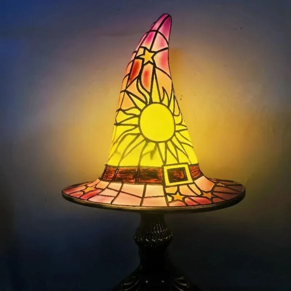 New Durable Stained Glass Cat Lamp Cats Stained Resin 3D Cute Tabletop Retro High Quality Pet Led Table Light Home Bedroom