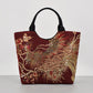 [Fashion Satchel] Retro Style Wo 'S Embroidered Satchel Bag | Fashion Double Handle Purse with Removable Strap