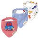 3pcs Per Lot  Baby Bibs Bandana Set Cotton Multi-Style Triangle Cartoon Babadores Para Bebe Infant Boys Girls Saliva Towel KF025