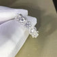 New Women's 925 Sterling Silver Wedding Ring Band Bling Zircon Stone Bridal Promise S925 Rings Anniversary Ring Trendy Jewelry