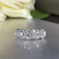 New Women's 925 Sterling Silver Wedding Ring Band Bling Zircon Stone Bridal Promise S925 Rings Anniversary Ring Trendy Jewelry