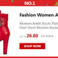 Fashion Women's Ankle Boots High Heeled Platform Short Boot Female Buckle Flock Zipper Gray Ladies Party Shoes Large Size 50