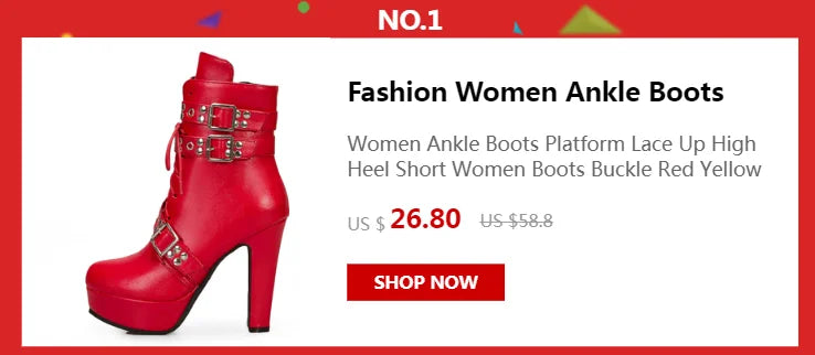 Fashion Women's Ankle Boots High Heeled Platform Short Boot Female Buckle Flock Zipper Gray Ladies Party Shoes Large Size 50