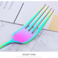 4Pcs Luxury 304 Stainless Steel Tableware Set Silverware Fork Spoon Knife Travel Cutlery Set Gold Portable Camping Flatware Set