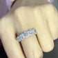 New Women's 925 Sterling Silver Wedding Ring Band Bling Zircon Stone Bridal Promise S925 Rings Anniversary Ring Trendy Jewelry