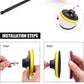 UNTIOR Electric Drill Brush Attachment Set Power Scrubber Brush Car Polisher Kitchen Bathroom Cleaning Kit Toilet Cleaning Tools