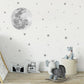 Cartoon Moon Gold Stars Wall Sticker Vinyls Nursery Kids Wall Decals Childrens Room Wallpaper Posters Interior Home Decoration