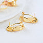(2426)10PCS 18.5x8.5MM 24K Gold Color Brass with Stick Trays Stud Earrings Clips High Quality Diy Jewelry Findings Accessories