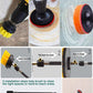 UNTIOR Electric Drill Brush Attachment Set Power Scrubber Brush Car Polisher Kitchen Bathroom Cleaning Kit Toilet Cleaning Tools