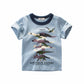 2-9 Years T Shirt Cartoon Animals Baby Kids Boys Girls Children Cotton Short Sleeves Summer Clothing Dinosaur Printing KF917