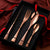 4 PCS Flatware Box Cutlery Stainless Steel Dinnerware Set Rainbow Colorful Silverware Tableware Hotel Party Kitchen Gift Talher