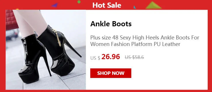 Fashion Women's Ankle Boots High Heeled Platform Short Boot Female Buckle Flock Zipper Gray Ladies Party Shoes Large Size 50