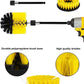 UNTIOR Electric Drill Brush Attachment Set Power Scrubber Brush Car Polisher Kitchen Bathroom Cleaning Kit Toilet Cleaning Tools