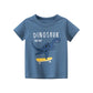 2-9 Years T Shirt Cartoon Animals Baby Kids Boys Girls Children Cotton Short Sleeves Summer Clothing Dinosaur Printing KF917