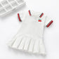 Girls summer dress new children's polo pleated dress short sleeve college style dresses WT26