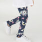 Girls Leggings 100% Cotton Girl's Trousers Fille Girls Pants Skinny Print Cartoon Pattern Kids Children Leggings Trousers KF083