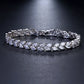 LXOEN Marquise Cut Flower Zirconia Crystal Long Drop Earrings for Women Shiny Leaf CZ Stone Bridal Wedding Jewelry