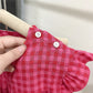 Summer Spring Baby Girls Cotton Loose Red Plaid Ruffle Sleeves Shirt Tops+Crop Pant Sets Child Outfit Kids 2PCS Tracksuit 2-10Yr