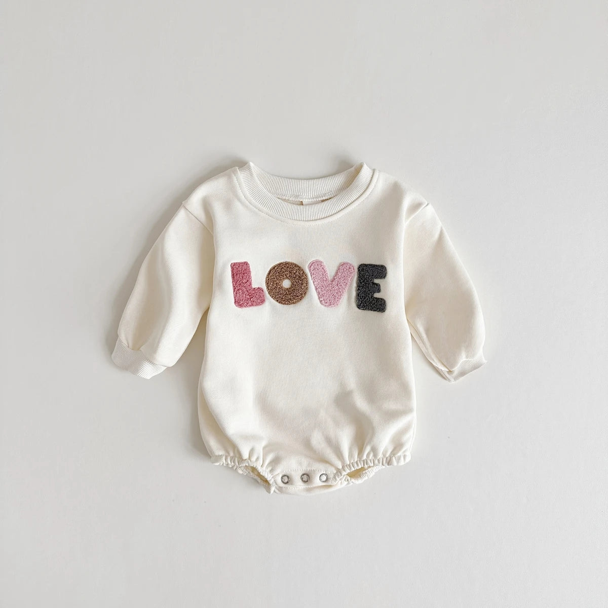 Baby Autumn Clothes 2025 Newborn Infant Baby Boy Girl Romper Cute LOVE Embroidery Soft Cotton Jumpsuit Spring Baby Clothes