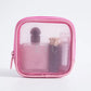 Makeup Bag Women Travel Toiletry Wash Makeup Bag Storage Case Zipper Make Up Bags Black Dot Transparent Mesh Cosmetic Bag