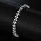100% Solid Silver 925 Lab Diamonds Simulated Moissanite Bracelets for Women Girls Wedding Cocktail Party Fine Jewelry