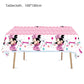 Minnie Mouse Birthday Party Decorate Girls Disposable Tableware Balloon Cups Plates Tablecloth Balloon Baby Shower Party Supply