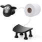 Sheep Toilet Paper Stand, Adorable Resin, Sheep Fabric Box, Stackable for Home, Bathroom, Vanity, Night Stand