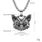 Vintage Bell Cat Pendant Men's Necklace Stainless Steel Animal Lucky Jewelry Gift for Anniversary