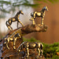 1 Pc Antique Brass Solid Long Tail Horse Figurines Big Feng Shui Ornaments Copper Zodiac Animal Mini Desktop Decoration Crafts