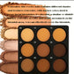 9-farbiger wasserfester Kontur-Concealer, matte Palette, pinselfrei, mittlere bis dunkle Farbtöne, 3D-Sculpting, Ölkontrolle, lang anhaltender Halt