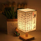 LED  Decoration Table Lamps Simple Chinese Style Dimmable Plug Night Light Fabric Lampshade Square Bedroom Bedside Desk Lights