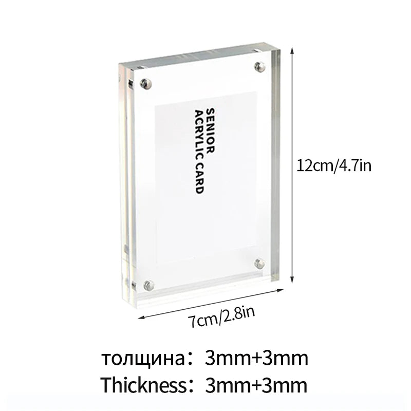 Transparent Acrylic Frames Photos Picture Frame Magnetic Double Sided Photo Frame Kpop Photocard Holder Album Poster Tag Display