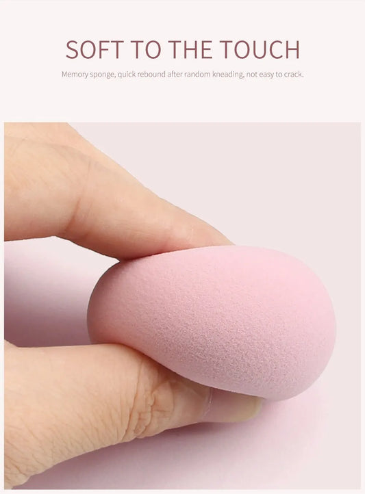Maange 5 PCs Mini Cosmetic Egg Wet and Dry Dual Use Foam Large Powder Puff Makeup Tools
